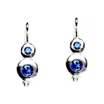 Náušnice Stříbrné náušnice spinel - NK1122 (Stříbrné náušnice se spinely)