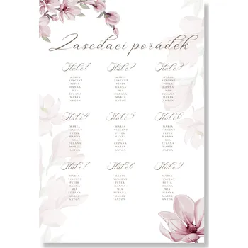 Party nádobí Personal Zasedací pořádek - Magnolie