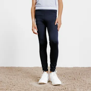 Jezdecké kalhoty FOUGANZA Dětské lehké jezdecké legíny 100 6 LET MODRÁ