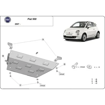Kryt motoru Kryt pod motor FIAT 500L (351_, 352_) - Plech - 8595698043382