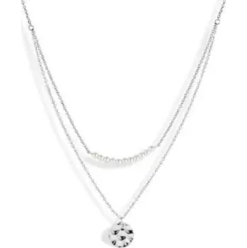 Řetízek Victoria Bijou Řetízek VICTORIA s přívěskem a perličkami barva stříbrná