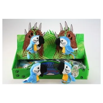 plyšák Plyš Papoušek modrý klíčenka