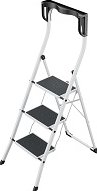 Hailo HAILO ocel bílé, 3-stupńové - ocelové skládací schůdky - 4343-300
