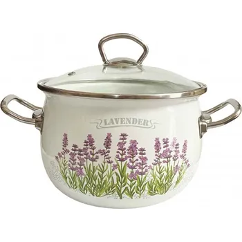 Hrnec Smaltovaný kastrol Levandule 2,5L Premium+