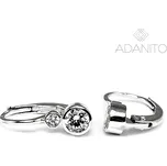 Zlaté náušnice se zirkony z bílého zlata