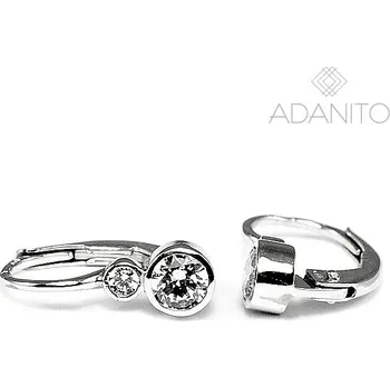 Náušnice Zlaté náušnice se zirkony z bílého zlata