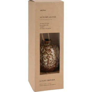 Aroma difuzér Vonný difuzér Luxury, Autumn leaves, 100 ml, 8 x 10 cm, zelená