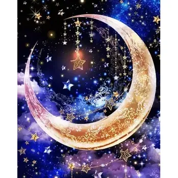Diamantové malování Diamantové malování/Huacan - Měsíc