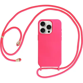 Pouzdro na mobilní telefon Pouzdro Strap D1 pro Iphone 15 Pro růžové