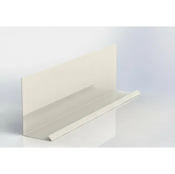 Plech Lemování zdí RŠ 250 (v kombinaci s krycí lištou) 1 bm Bílá (RAL 9010)