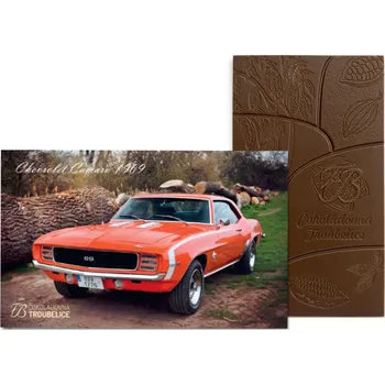 Čokoláda Čokoládovna Troubelice Čokoláda "Chevrolet Camaro 1969", 45g - AMERIKY Varianta: mléčná 51%