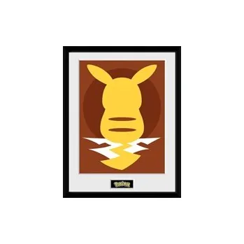 Plakát Zarámovaný plakát Pokemon Pikachu Silhouette (30x40)