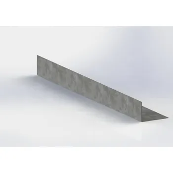 Rohová lišta RŠ 125 pro závětrnou lištu zahakovací 1 bm Přírodní pozink