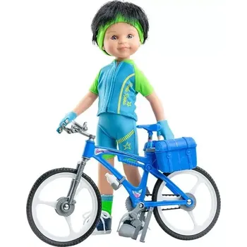 Panenka Realistická panenka - kluk- Carmelo - cyklista od f. Paola Reina ze Španělska (Las Amigas Hobbies 32 cm)