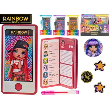 Zápisník Mikro trading Rainbow High - A6 zápisník s perem - 4 barvy