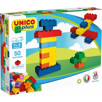 ostatní stavebnice Stavebnice Unico Plus 50 ks kostiček v krabici Androni 8504-0000
