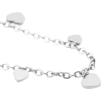 Náhrdelník franco bene Minimalist náhrdelník se srdíčky - stříbrný | 2173