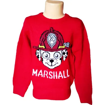 Chlapecký svetr Eplusm Chlapecký svetr TLAPKOVÁ PATROLA MARSHALL červený Červená, Velikost: 98 98