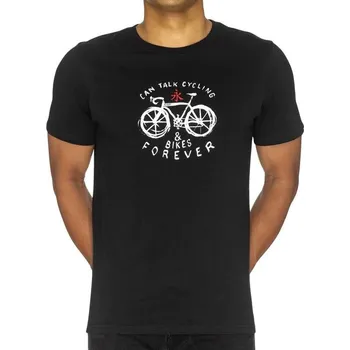 Pánské tričko Cycology Tričko Can Talk Bike Forever (černé) Velikost: S
