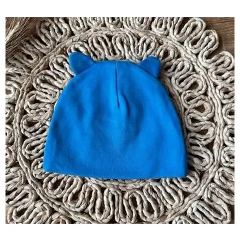 Kojenecký body Kojenecká čepička s oušky Mamatti, Balón - modrá, vel. 68; 68 (3-6m)