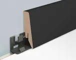 LOGOCLIC Soklová lišta K58 C, 2600 × 58 × 18 mm, MDF, černá LO 7018K58C