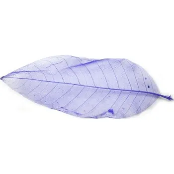 umělá květina Listy magnolie, barevny - 10 ks, o velikosti 20 cm - fialový