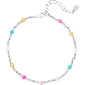 Náramek ORNAMENTI Náramek na kotník Coloured beads silver