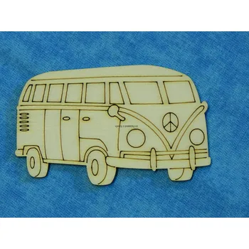 Překližka Výřez z překližky, L76/2, RETRO AUTOBUS-malý, 7,5x4,5cm, 1ks