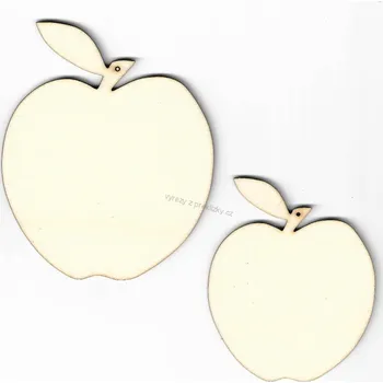 Překližka Výřez z překližky, K30/1, JABLÍČKO II.-velké, 9x11,5cm, 1ks