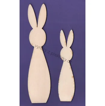 Překližka Výřez z překližky, D75/2, VELIKONOČNÍ ZAJÍČEK-malý, 3x13cm, 1ks