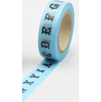 Lepicí páska Dekorační lepicí páska - WASHI pásky-1ks ABeCeDa v modré