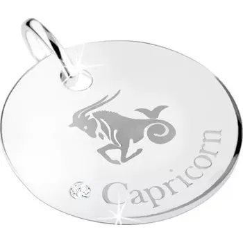 Přívěsek Přívěsek ze stříbra 925, znamení KOZOROH na kruhové známce