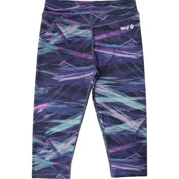 Dívčí funkční 3/4 legíny - Wolf H2464, žíhaná Barva: Mix barev, Velikost: 158