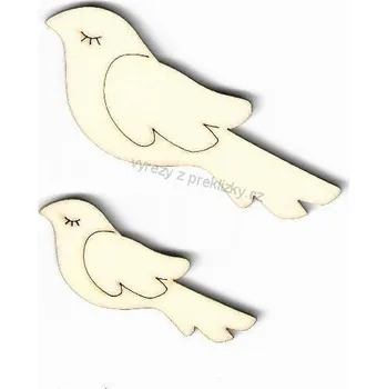 Překližka Výřez z překližky, P48/2, LETÍCÍ PTÁČEK-malý, 5x4cm, 1ks