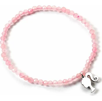 Náramek Korálkový růžový náramek - Barbie silueta