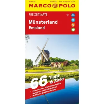 MARCO POLO Freizeitkarte 12 Münsterland, Emsland 1:110.000