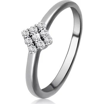 Prsten Stříbrný 925 prsten - linie kruhu, čiré třpytivé zirkony, 1 mm - Velikost: 56