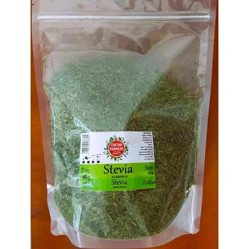 Kuchyňská sůl Přírodní sladidlo a čaj Stévia-sušené lístky 500 g, CRETAN FARMERS