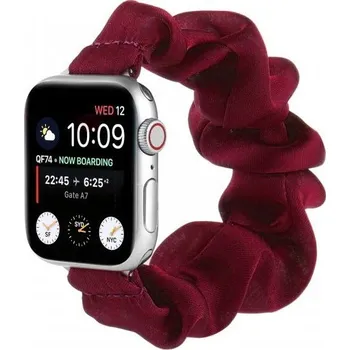 Řemínek na hodinky Tenký elastický řemínek ve stylu gumičky pro Apple Watch 42mm / 41mm / 40mm / 38mm - vínový