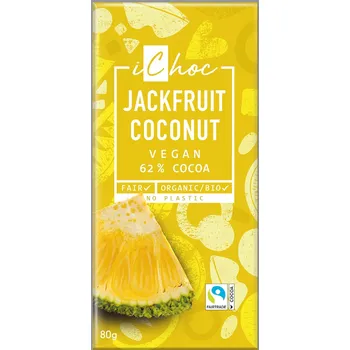 Čokoláda Bio vegan čokoláda s jackfruit a kokosem iChoc 80 g