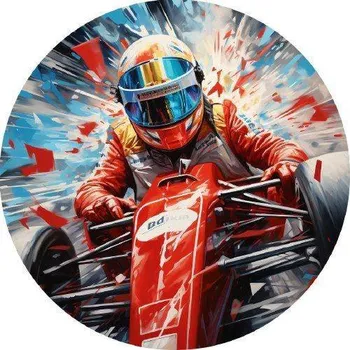 Jedlá dekorace na dort Jedlý papír závodník formule 19,5cm - PICTURE
