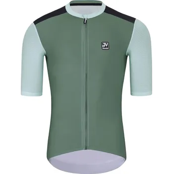 cyklistický dres HOLOKOLO Cyklistický dres s krátkým rukávem - TECHNICAL - zelená/černá