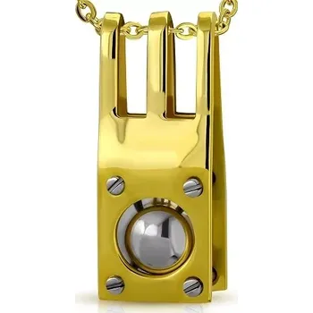 Přívěsek Ocelový přívěsek s nýty a ocelovou kuličkou