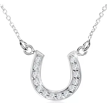 Náhrdelník Náhrdelník ze stříbra 925, blyštivá podkova s čirými kamínky