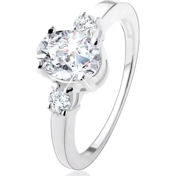 Prsten Zásnubní prsten se třemi třpytivými zirkony, stříbro 925 - Velikost: 51
