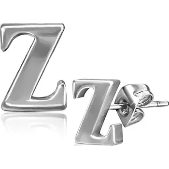 Náušnice Ocelové náušnice - písmenko Z, puzetky