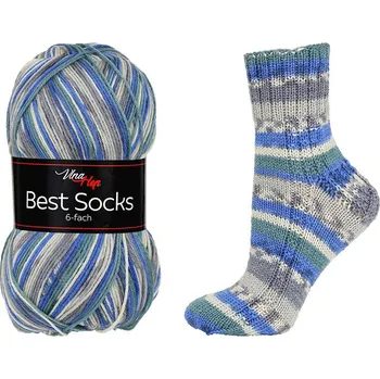 Vlna Hep Příze Best Socks 6-fach, 7373