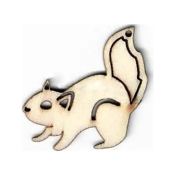 Překližka Výřez z překližky, VEVERKA, 4x4,2cm, 1ks