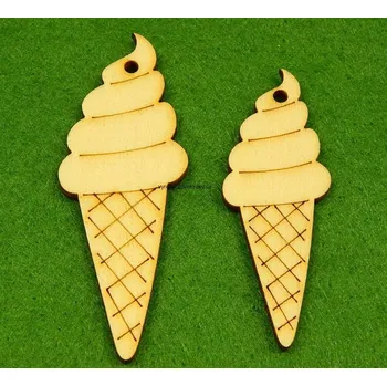 Překližka Výřez z překližky, O20/2, ZMRZLINA-malá, 2,2x5,5cm, 1ks