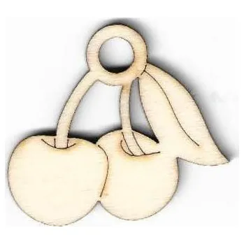 Překližka Výřez z překližky, M04/1, TŘEŠNĚ-k zavěšení, 4,6x4,1cm, 1ks